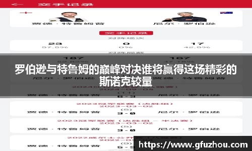 罗伯逊与特鲁姆的巅峰对决谁将赢得这场精彩的斯诺克较量